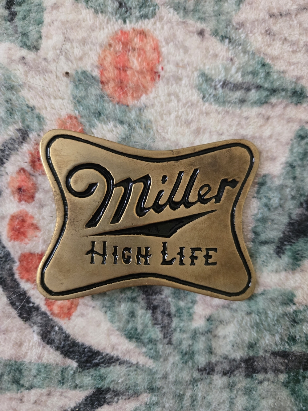 Vintage Miller Solid Brass Belt Buckle